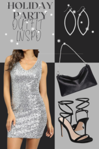 Holiday Party Style - Silver Sequin Dress